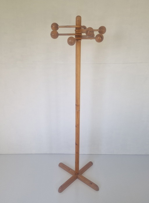 Swedish Pine Wooden Coat Stand