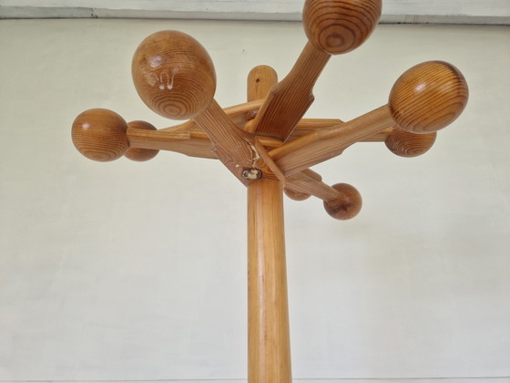 Image 1 of Swedish Pine Wooden Coat Stand