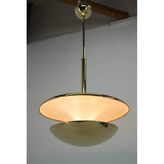 Image 1 of Lampadario vintage in ottone Bauhaus di Franta Anyz per Ias, anni '20