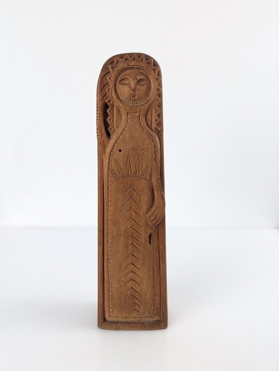 Image 1 of Danish Carved Wood Sculpture Signed