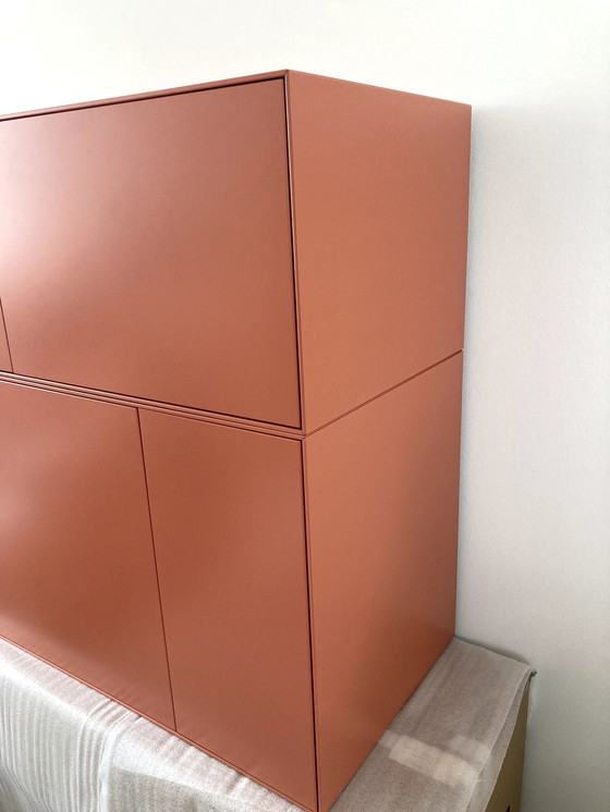 Image 1 of 2x Treku Lauki Hanging Cabinets Brick