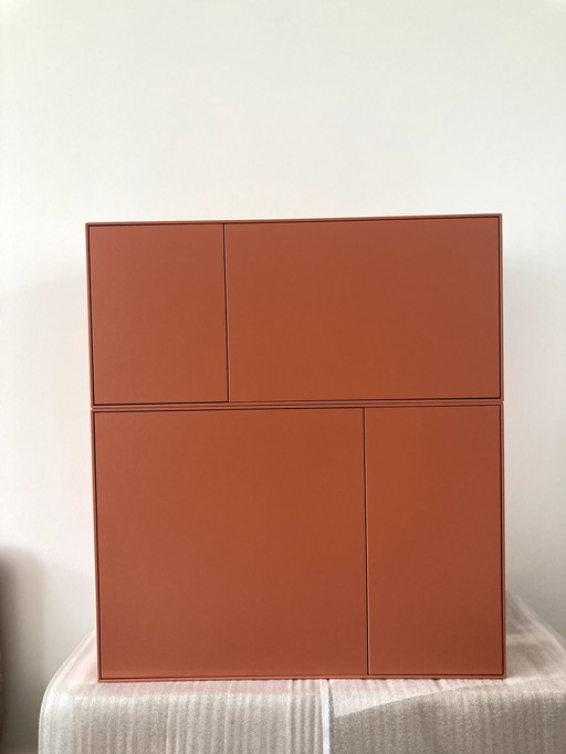 2x Treku Lauki Hanging Cabinets Brick