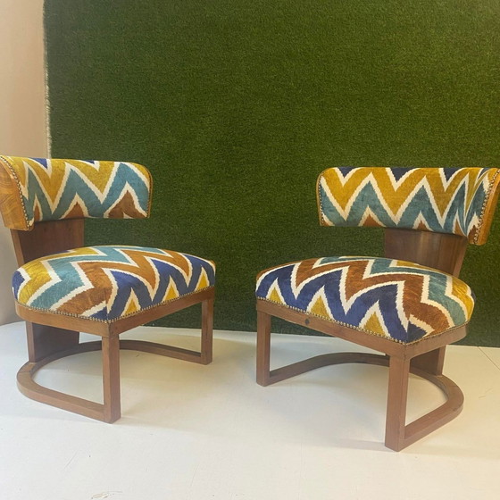 Image 1 of Ernesto Lapadula,Neu Upholstered Chairs! 1950'