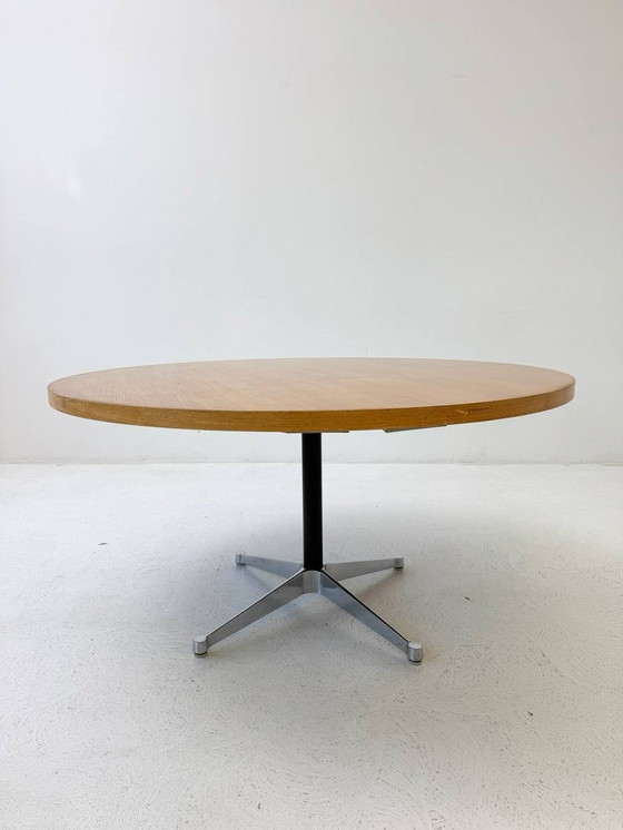 Image 1 of Round Herman Miller dining table with soundproofing