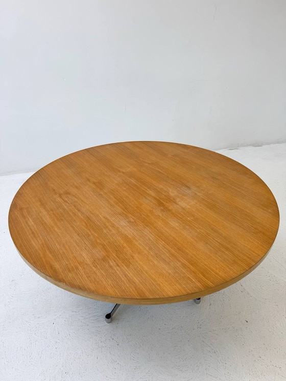 Image 1 of Round Herman Miller dining table with soundproofing