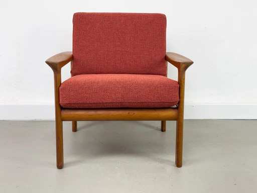 Lounge Chair In Teak By Sven Ellekaer For Komfort, 1960S