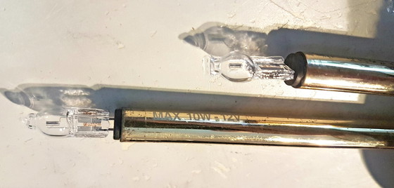 Image 1 of Lámparas de pared modernistas de mediados de siglo con espejo de cristal y oro de Massive