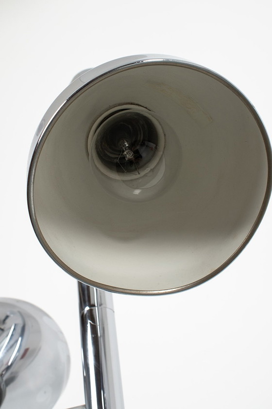 Image 1 of Chrome floor lamp with two spots