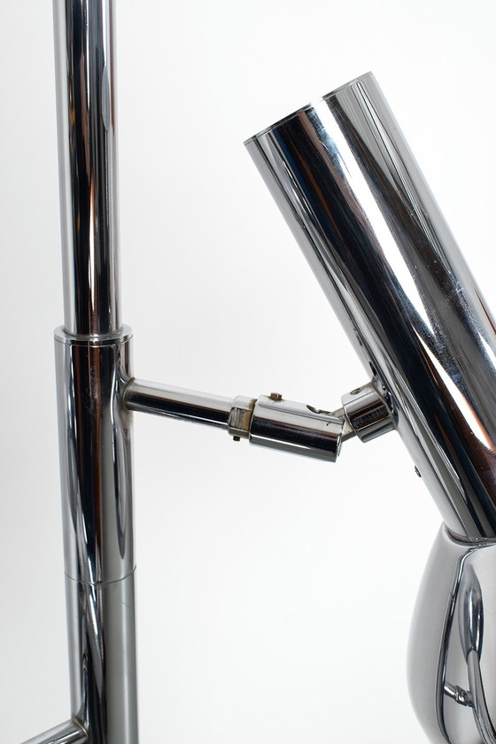 Image 1 of Chrome floor lamp with two spots