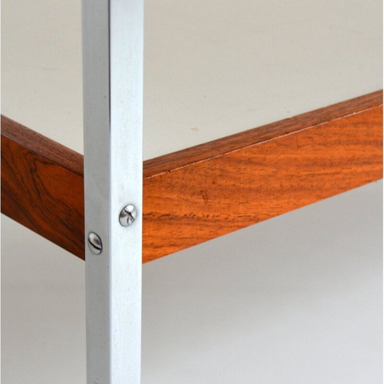 Image 1 of Vintage trolley on casters in rosewood and chrome steel, 1960