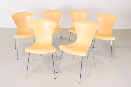 6x Kartell Nihau chaises de salle à manger par Vico Magistretti