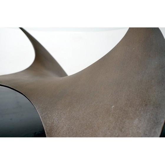 Image 1 of Vintage K9 model coffee table in glass and iron by Knut Hesterberg for Ronald Schmitt, Germany 1960