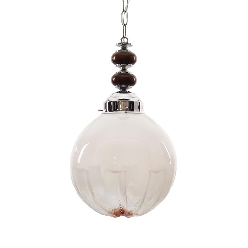 Pendant Lamp, Murano Glass, Italian Design, 1970S, Manufacture: Mazzega