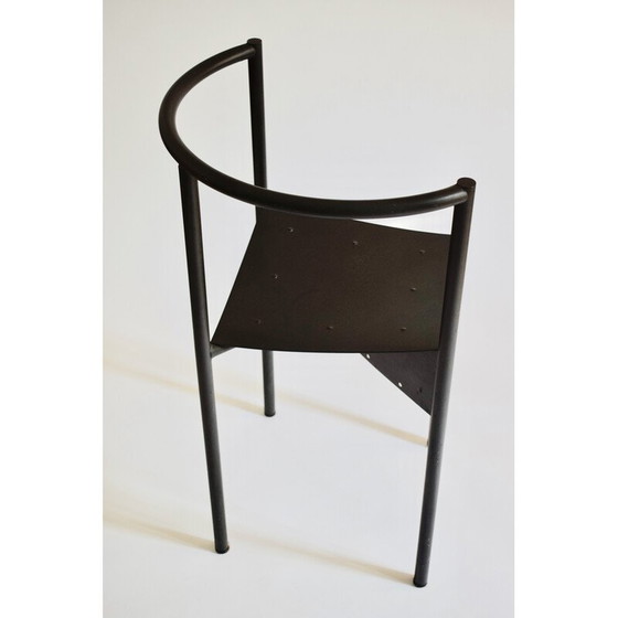 Image 1 of Sedia vintage Wendy Wright in metallo tubolare grigio di Philippe Starck per Disform, 1986