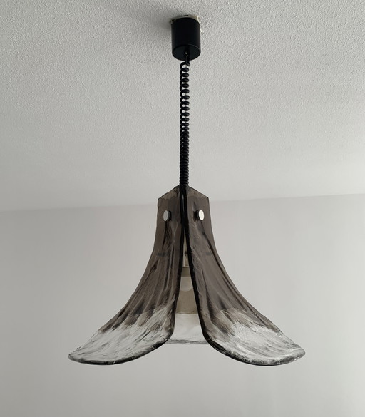  Mazzega Murano Glass Italian Design Hanging Lamp, 1970's