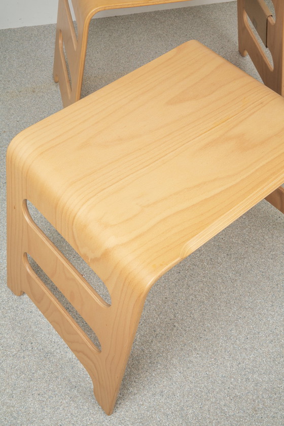 Image 1 of 2X Xl Ikea Benjamin/Folkestorp Table/Stool By Lisa Norinder