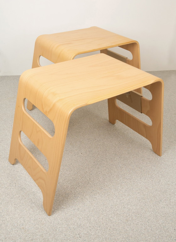 Image 1 of 2X Xl Ikea Benjamin/Folkestorp Table/Stool By Lisa Norinder