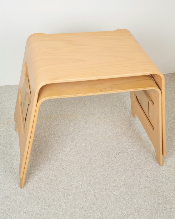 Image 1 of 2X Xl Ikea Benjamin/Folkestorp Table/Stool By Lisa Norinder