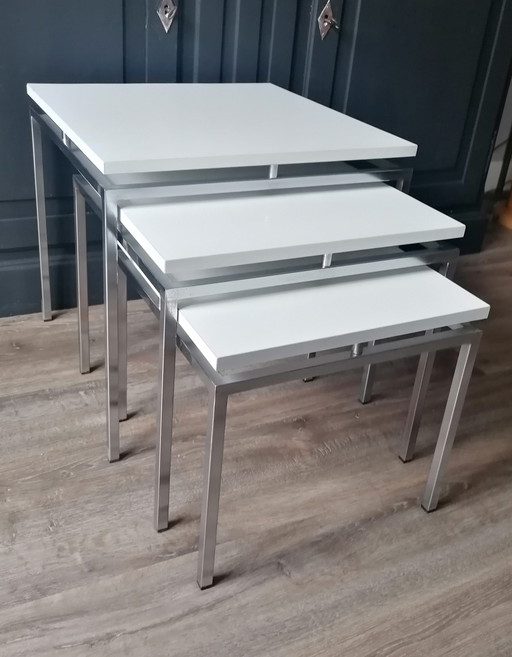 3x Vintage nestig tables mimi set