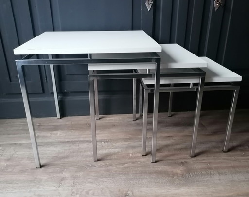 3x Vintage nestig tables mimi set