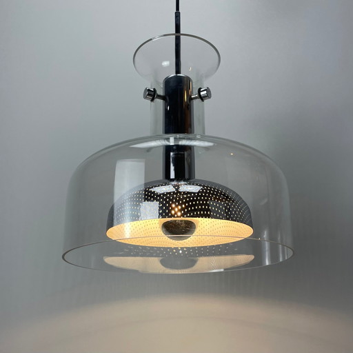 Swedish 'Crystal' Pendant Light By Anders Pehrson For Atelje Lyktan 1970 