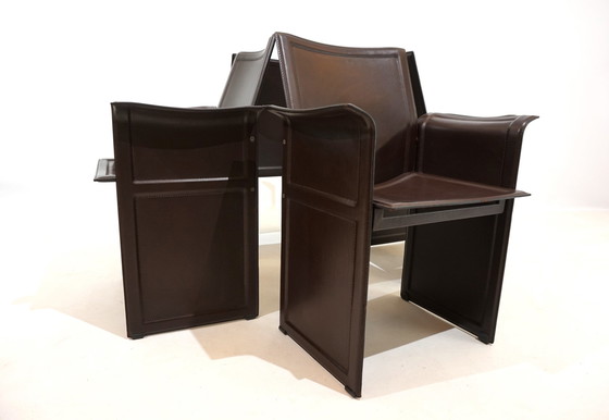 Image 1 of Set of 4 Matteo Grassi Korium dining/conference chairs by Tito Agnoli