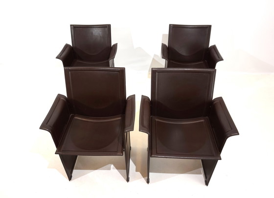 Image 1 of Set of 4 Matteo Grassi Korium dining/conference chairs by Tito Agnoli