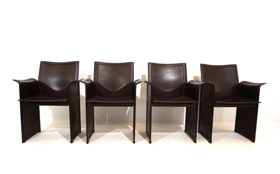 Image 1 of Set of 4 Matteo Grassi Korium dining/conference chairs by Tito Agnoli