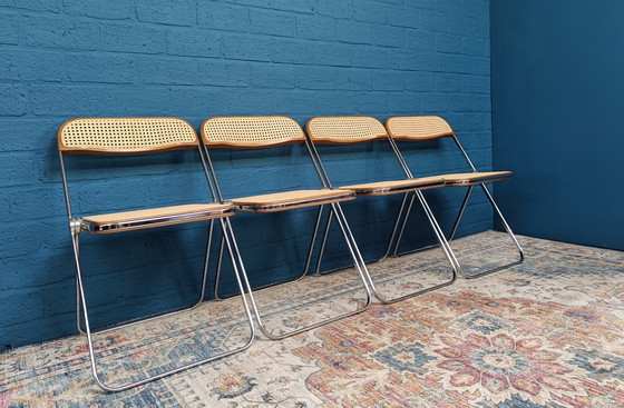 Image 1 of 4x Chaises vintage en toile Plia