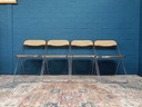 4x Chaises vintage en toile Plia