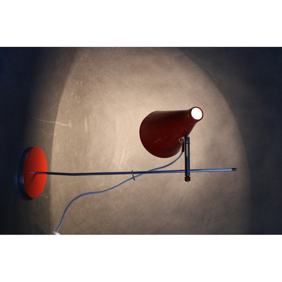 Image 1 of Vintage red desk lamp by Josef Hurka for Lidokov ,Czechoslovakia 1960s