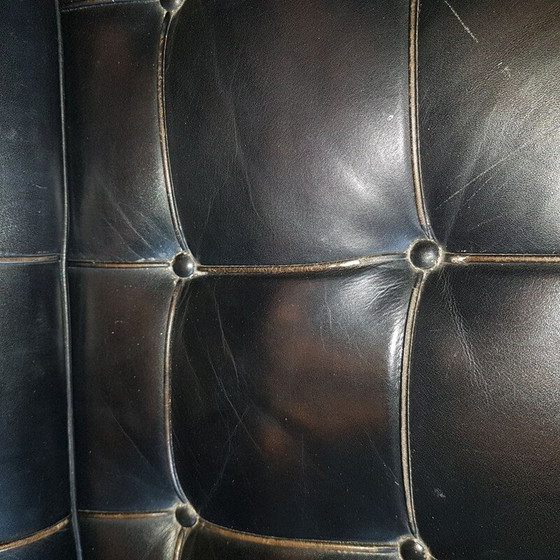Image 1 of Pair of vintage leather "Barcelona" armchairs by Mies Van Der Rohe for knoll, 1970