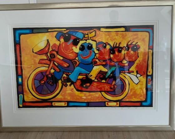 Image 1 of Ad Versteijnen "Familybike" screen print