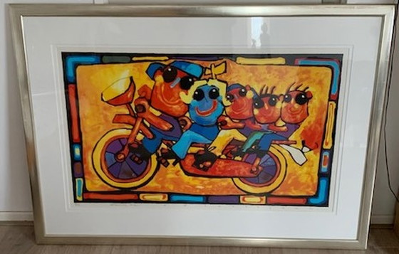 Image 1 of Ad Versteijnen "Familybike" screen print