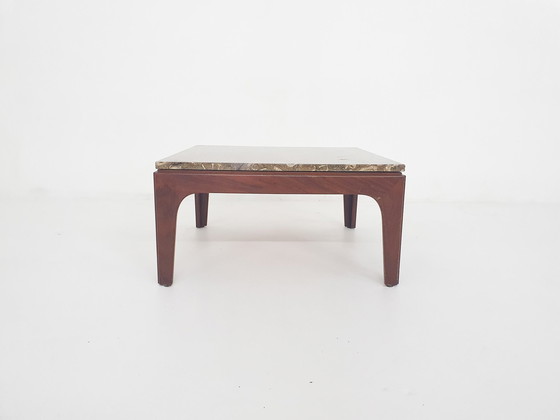 Image 1 of Mid-Century Fossil Stone Coffee Table