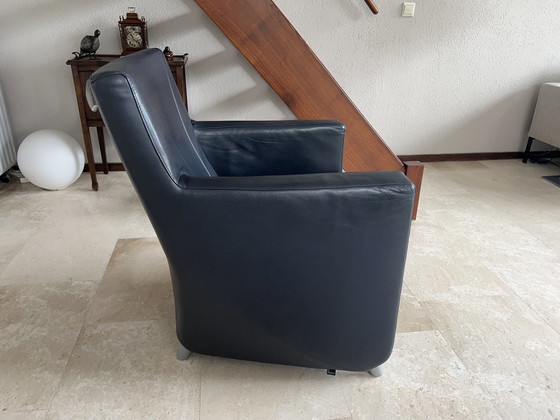 Image 1 of 2x Leolux Dolcinea leather Walibi slate blue