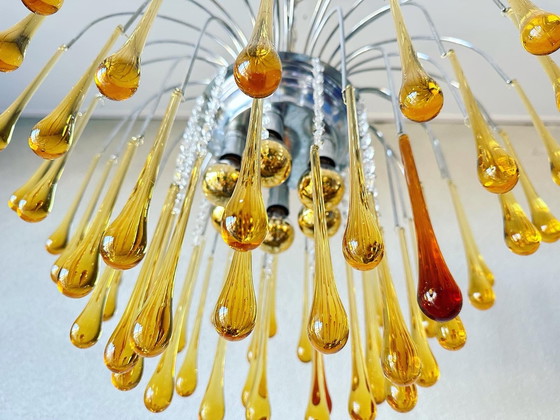 Image 1 of Lustre vintage en forme de goutte d'eau