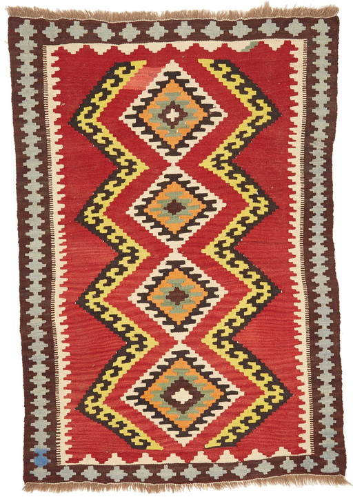 Kilim Persia Qashqai -Hand-woven- Collector's item- 143 X 96 Cm No. 448822