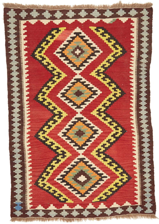 Image 1 of Kilim Persia Qashqai -Hand-woven- Collector's item- 143 X 96 Cm No. 448822