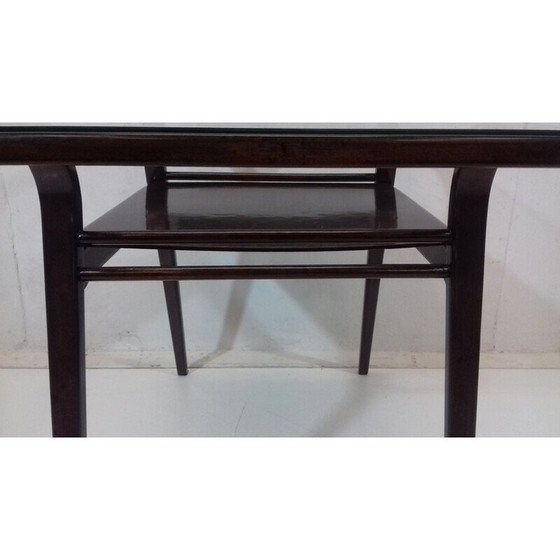 Image 1 of Vintage beech and glass coffee table for Tatra Pravenec, Czechoslovakia 1950