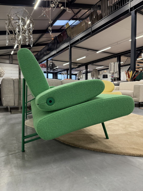 Image 1 of Harvink Armslag Sofa 2.5 Seater Green Fabric