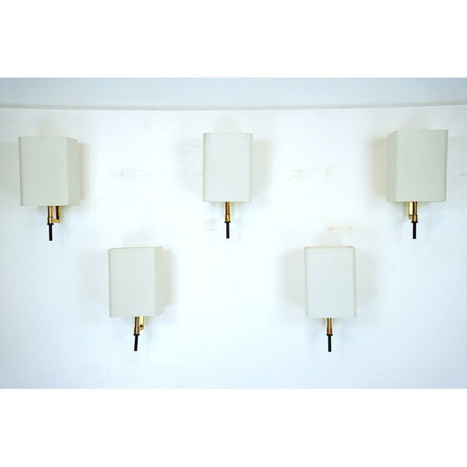 Set of 5 mid-century wall lamps by Stilnovo, Italy 1950s