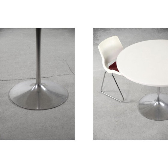 Image 1 of Tavolo rotondo vintage scandinavo in metallo tulip, anni '70