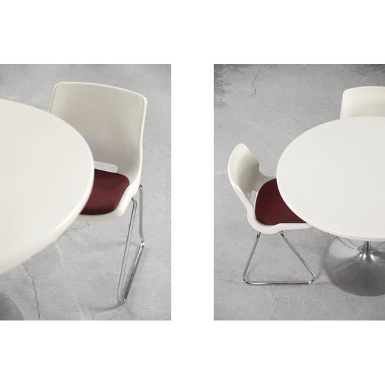 Image 1 of Tavolo rotondo vintage scandinavo in metallo tulip, anni '70