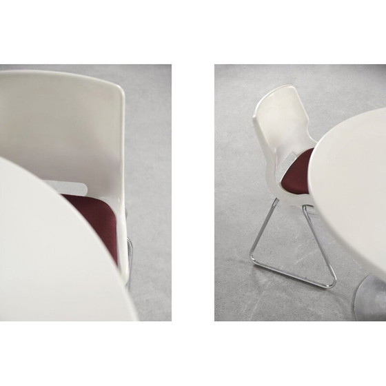 Image 1 of Tavolo rotondo vintage scandinavo in metallo tulip, anni '70