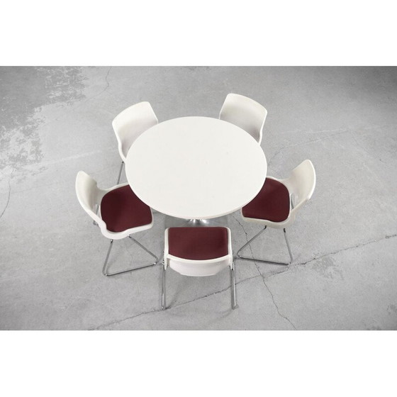 Image 1 of Tavolo rotondo vintage scandinavo in metallo tulip, anni '70