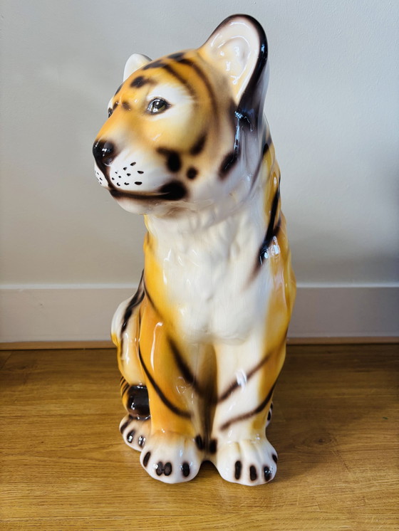 Image 1 of Vintage Tiger Cub From Porcelain