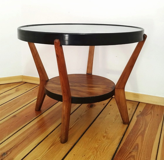 Image 1 of Coffee Table Attributed To K. Kozelka For Interier Praha, Former Czechoslovakia