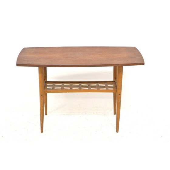Image 1 of Tavolino da caffè vintage in teak e faggio, Svezia anni '50