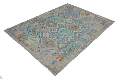 Original Old Style Kelim Afghan 197 X 156 Cm Top Condition